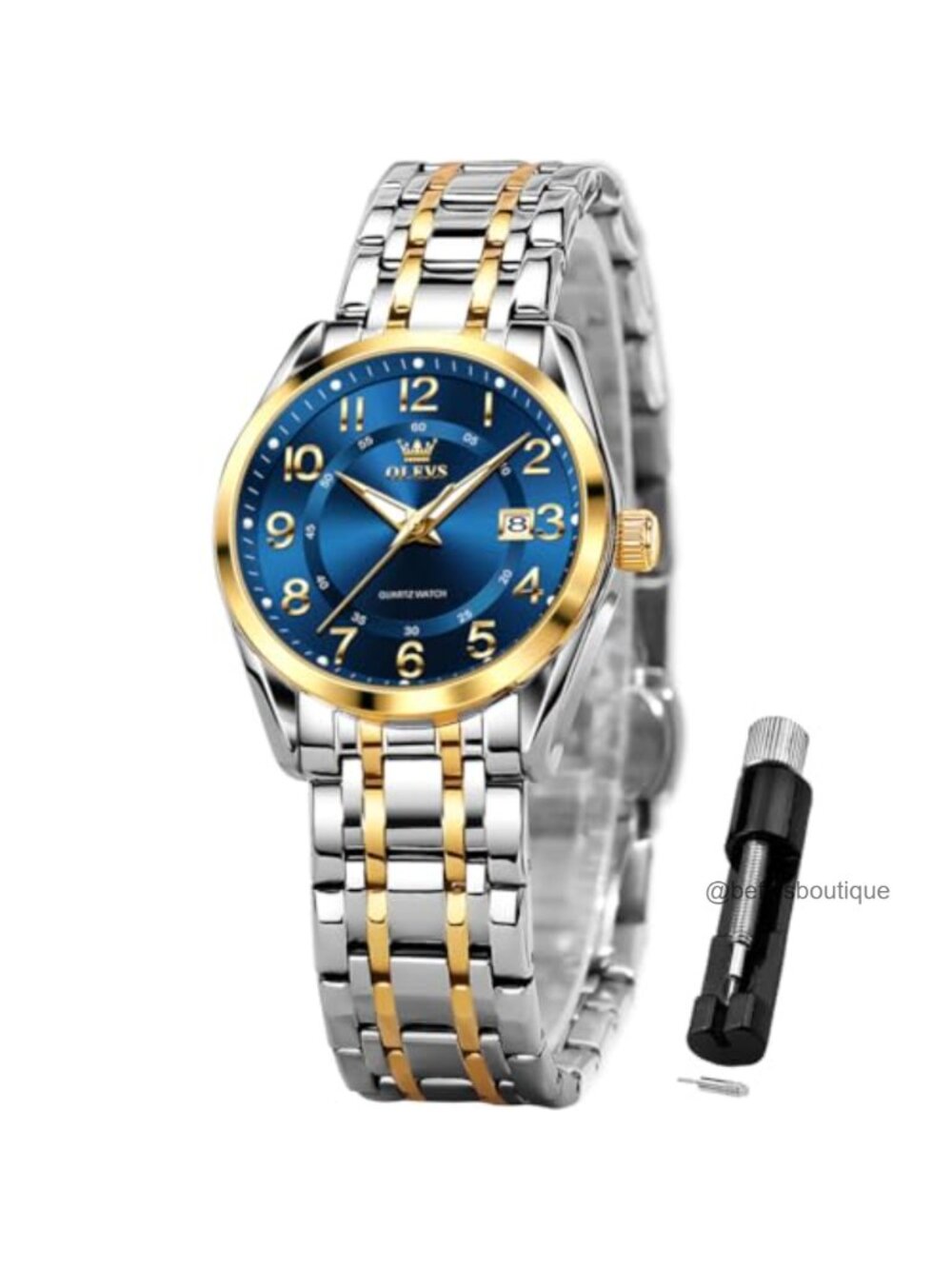 OLEVS Women's Classic Dress Watch Stainless Steel Analog Wristwatch